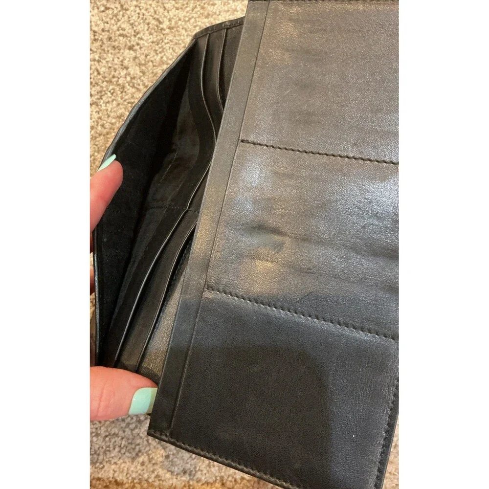 Salvatore Ferragamo Men’s Long Black Bifold Wallet Authentic